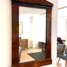 Small Austrian Biedermeier Walnut Wall Mirror, Circa 1820