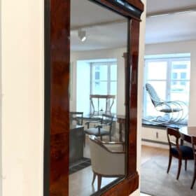 Small Austrian Biedermeier Walnut Wall Mirror, Circa 1820