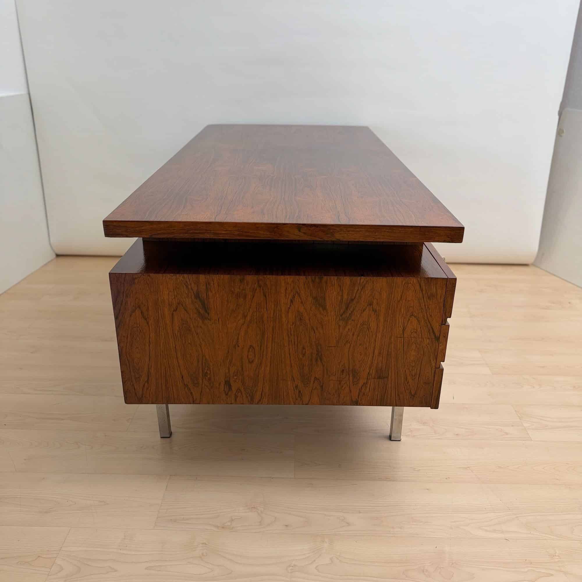 Large Mid-Century Modern Rosewood Desk, Germany, 1960s - Image 7