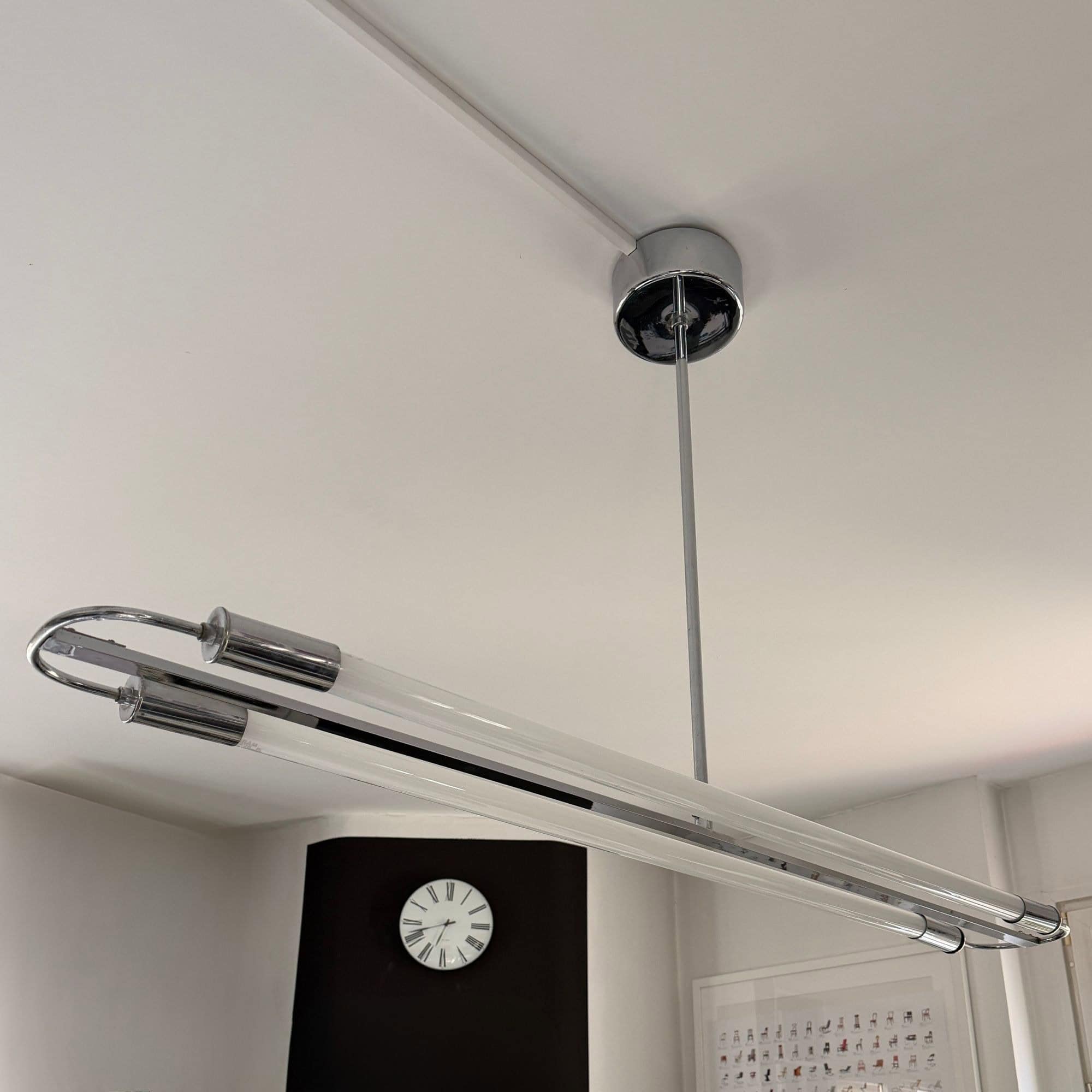 Bauhaus Streamline Moderne Ceiling Lamp, Germany circa 1935 - Image 8