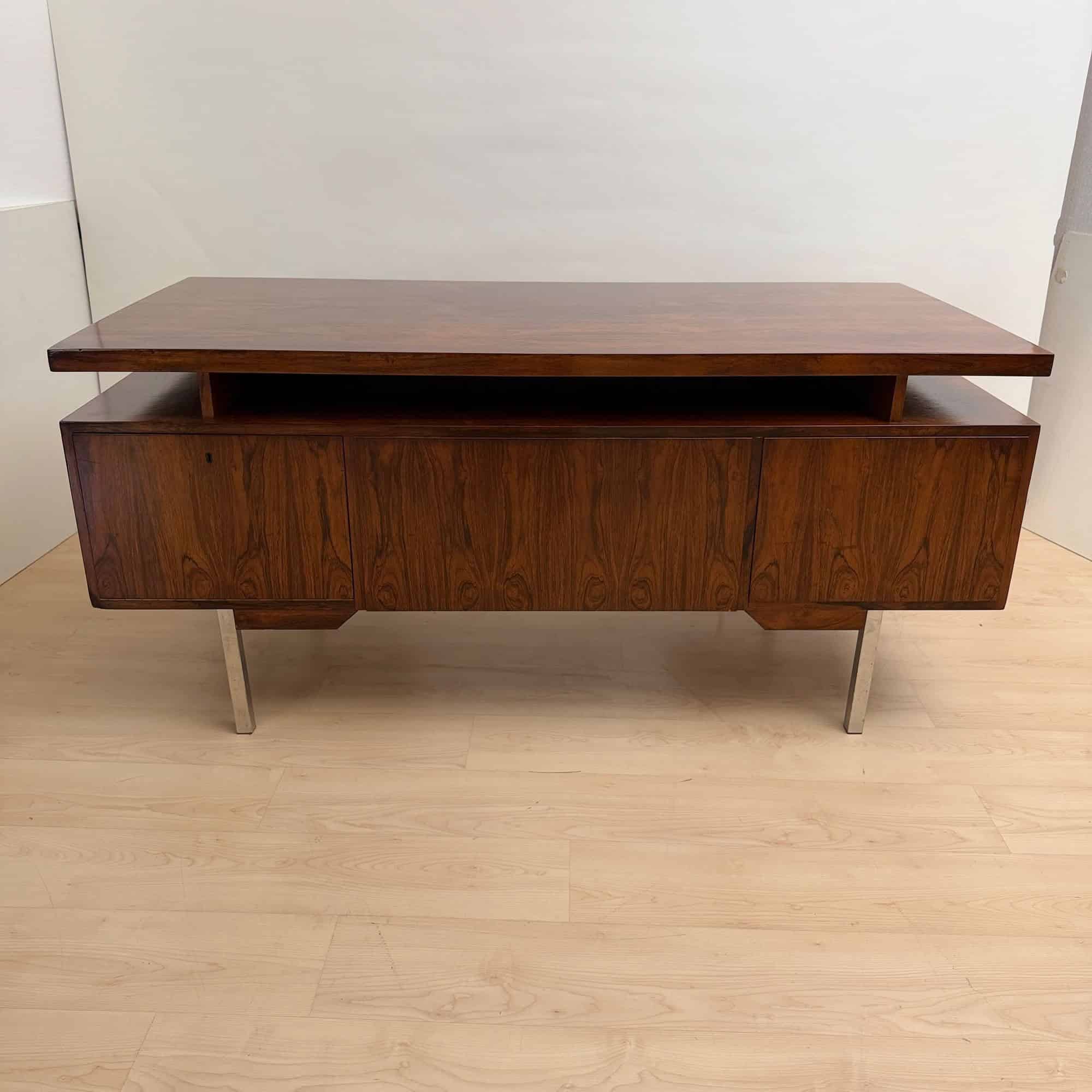 Large Mid-Century Modern Rosewood Desk, Germany, 1960s - Image 8