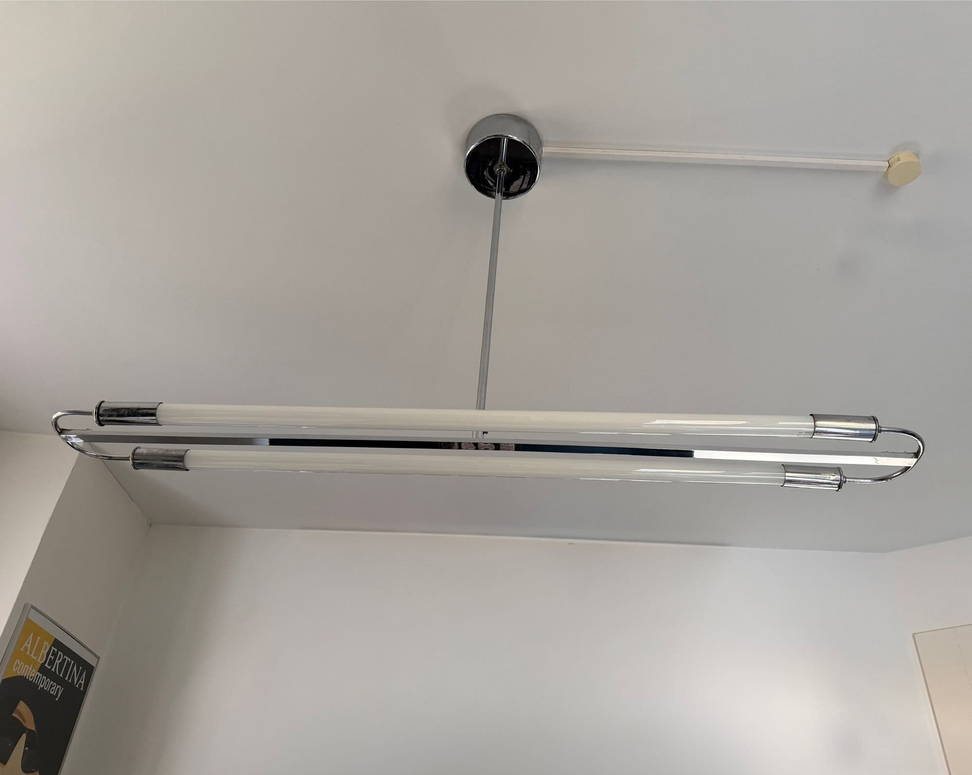 Bauhaus Streamline Moderne Ceiling Lamp, Germany circa 1935 - Image 9