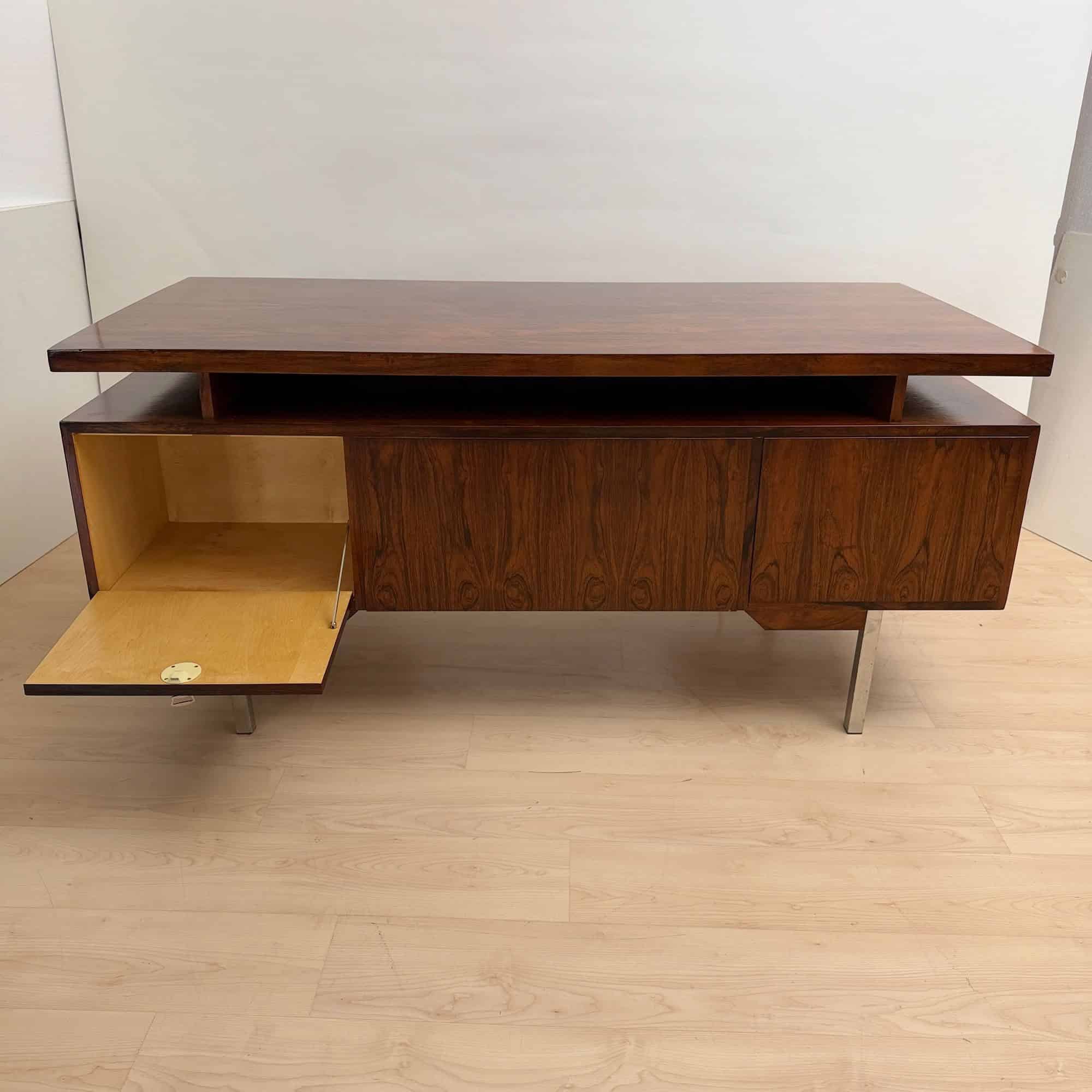 Large Mid-Century Modern Rosewood Desk, Germany, 1960s - Image 9