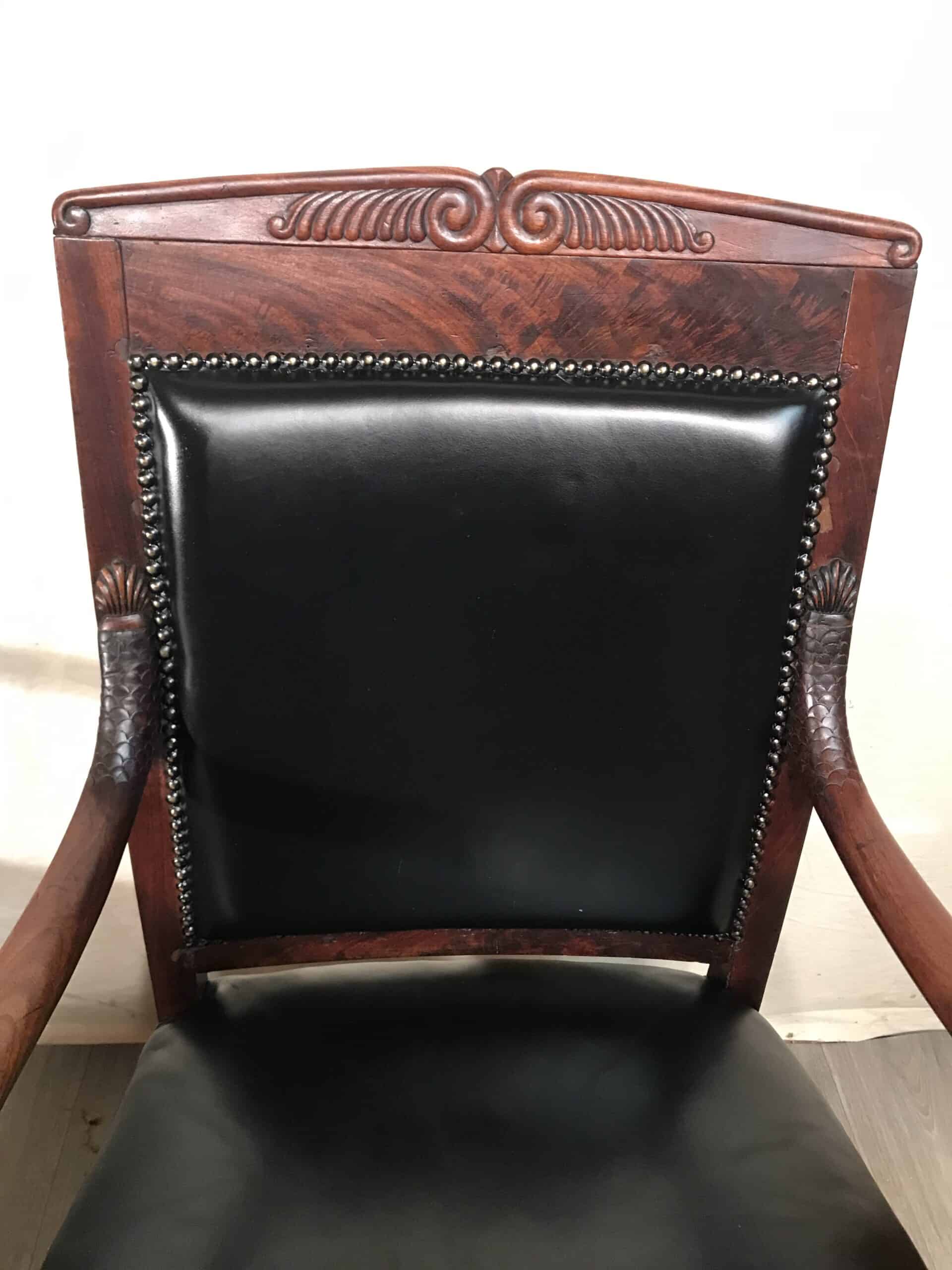 Pair of Empire Armchairs, France 1810 - Image 3
