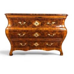German Baroque Chest of Drawers- exquisite walnut marquetry- Styylish