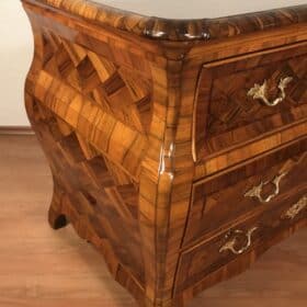 German Baroque Chest of Drawers Walnut Marquetry 1750