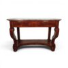 French Restoration Console Table- mahogany veneer with marble top- Styylish