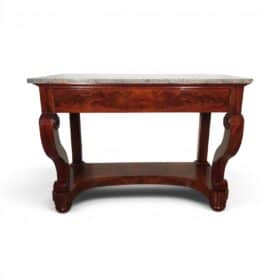 French Restoration Console Table, 1820-30, Mahogany