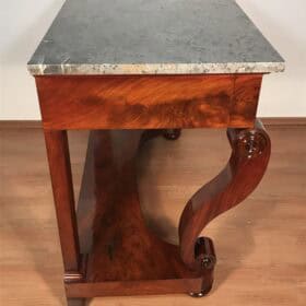 French Restoration Console Table, 1820-30, Mahogany