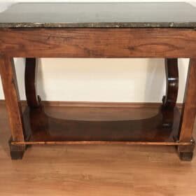 French Restoration Console Table, 1820-30, Mahogany