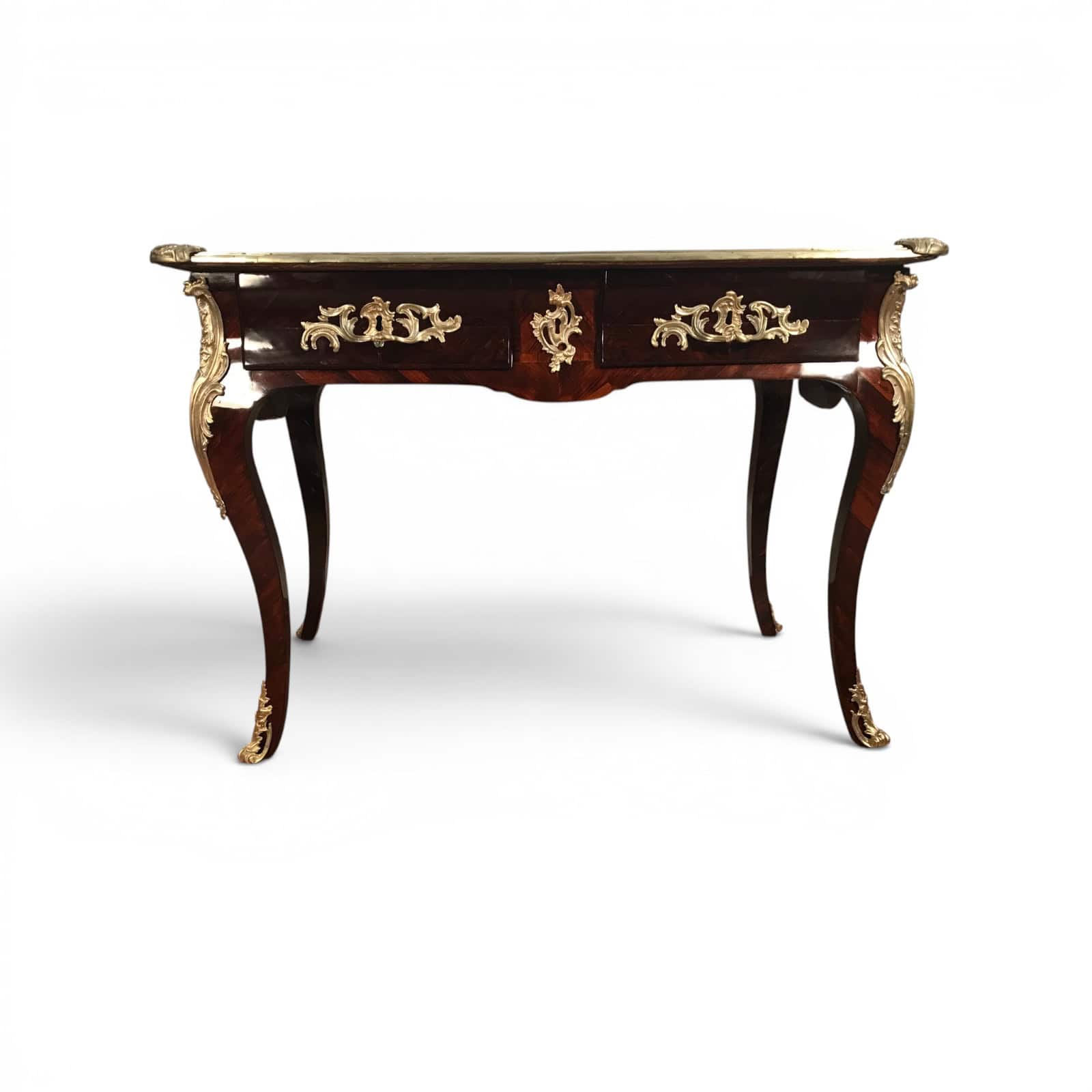 French Bureau Plat- 18th century with kingwood veneer and original bronze fittings- Styylish