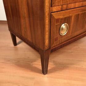 Small Louis XVI Chest of Drawers, Cube Marquetry, Germany 1780