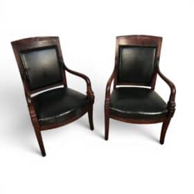 Pair of Empire Armchairs, France 1810