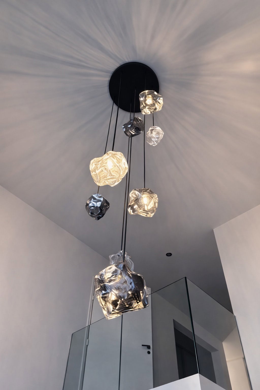 Quartz Pendant Light, Contemporary French Design - Image 2