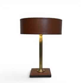 Fluted Brass Desk Lamp, in the style of Jacques Adnet, 1970s