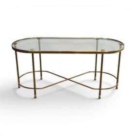Oblong Glass Coffee Table, by Maison Baguès, 1960s.