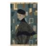 Contemporary French Hand-Painted 1950s Woman Canvas - Styylish