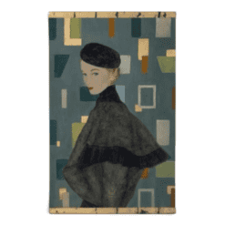 Contemporary French Hand-Painted 1950s Woman Canvas - Styylish