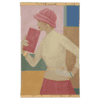 Contemporary French Hand-Painted 1950s Woman Canvas - Styylish