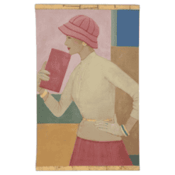 Contemporary French Hand-Painted 1950s Woman Canvas - Styylish