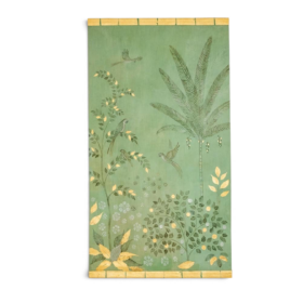 Contemporary French Hand-Painted Parrot Canvas