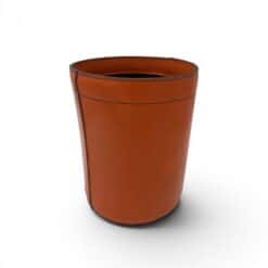 Luxury Leather Wastebasket with Saddle Stitching - Styylish