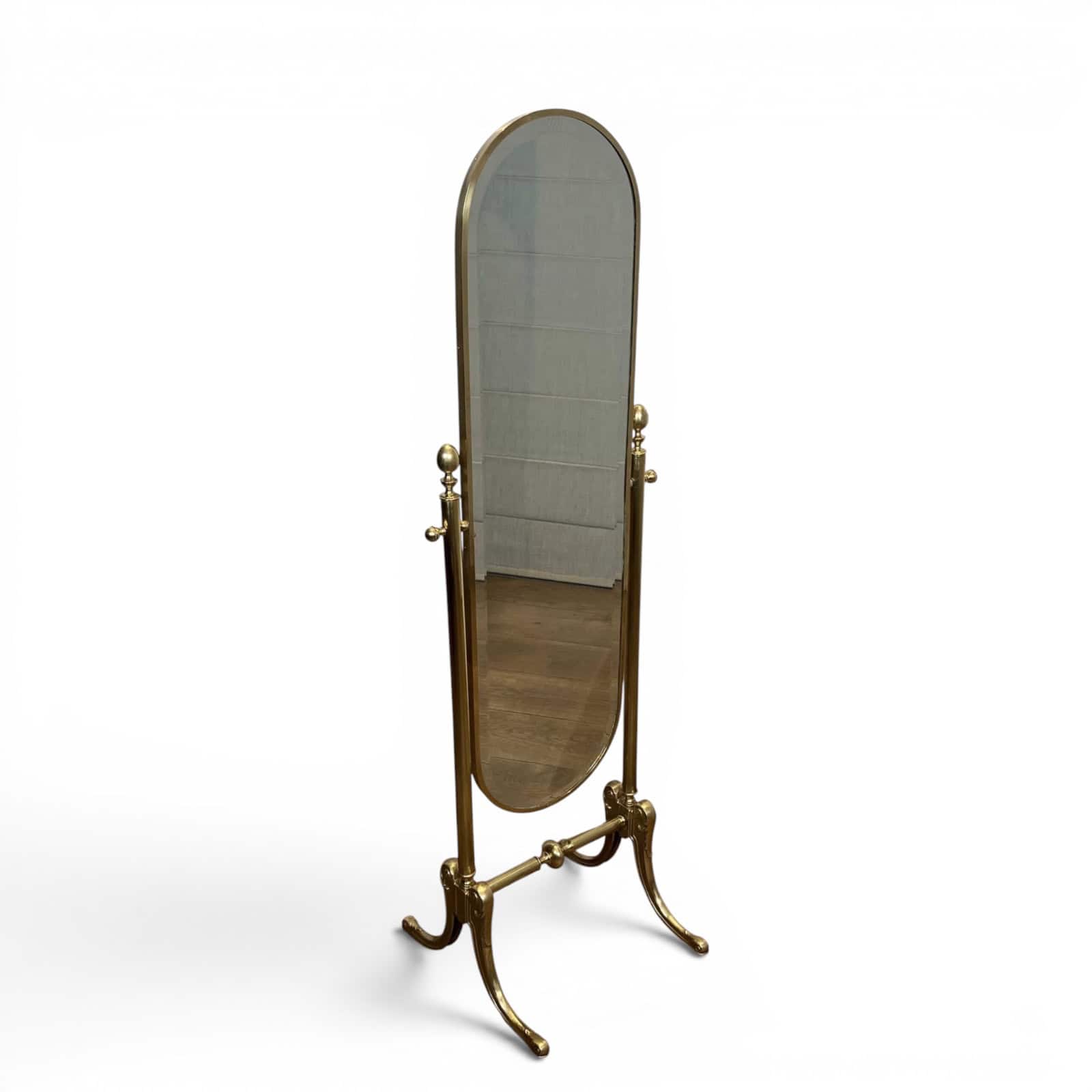 Polished Brass Cheval Mirror - Styylish