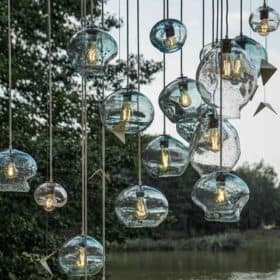 Glass Pendant Light, Under (D), Handblown