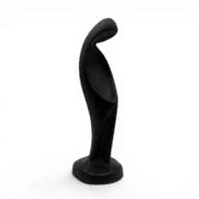 Modernist Black Ceramic Sculpture, 