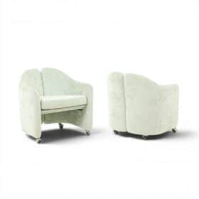 Pair of Eugenio Gerli “PS142” Armchairs for Tecno, 1960s