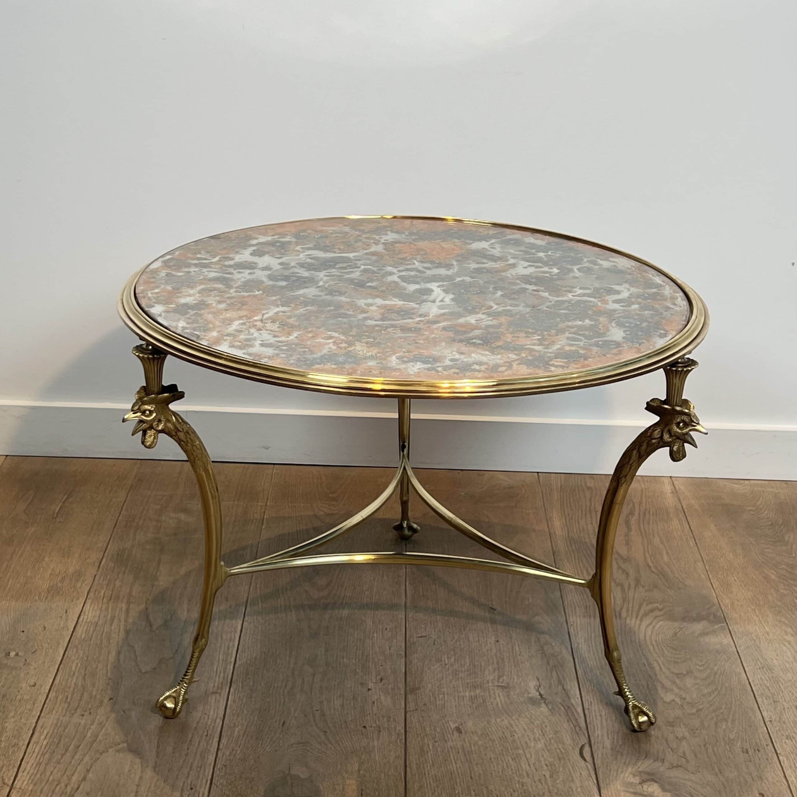 Maison Charles Bronze Coffee Table "Rooster", Circa 1940. - Image 2