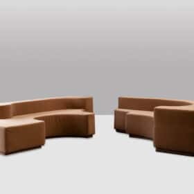 Roberto Pamio. Lara model modular fabric sofa. Circa 1980–90.