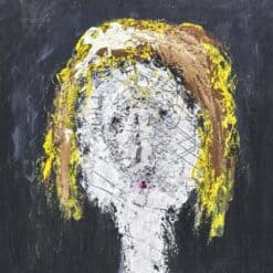 Alternative view of Marcel Mulot, Abstract Woman Portrait, Gouache on Canvas, 1988
