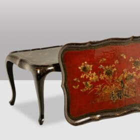 1950s English Chinoiserie Lacquer Coffee Table