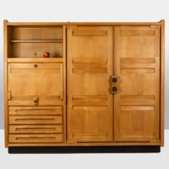 Alternative view of Guillerme and Chambron. Oak wardrobe with built-in writing desk. 1970s–80s