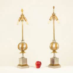 Maison Charles Bronze Pomegranate Lamps - Pair without Shades - Styylish