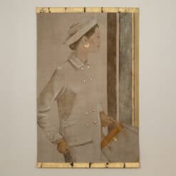 Contemporary French Hand-Painted 1950s Woman Canvas - Front View - Styylish