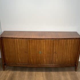 Walnut Enfilade with Bronze Mounts, Art Deco, De Coene Frères, 1940s