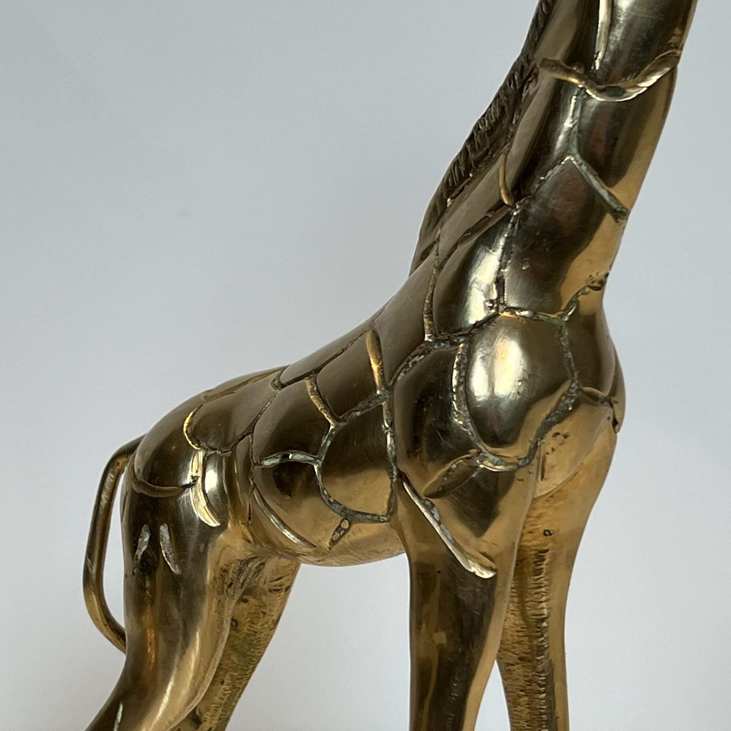 Brass "Giraffe" Animal Sculptures, Pair, 1970s. - Image 18