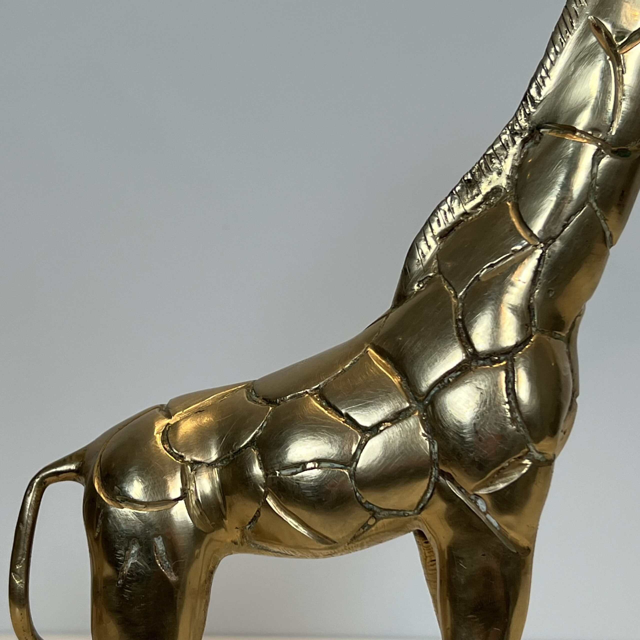 Brass "Giraffe" Animal Sculptures, Pair, 1970s. - Image 19