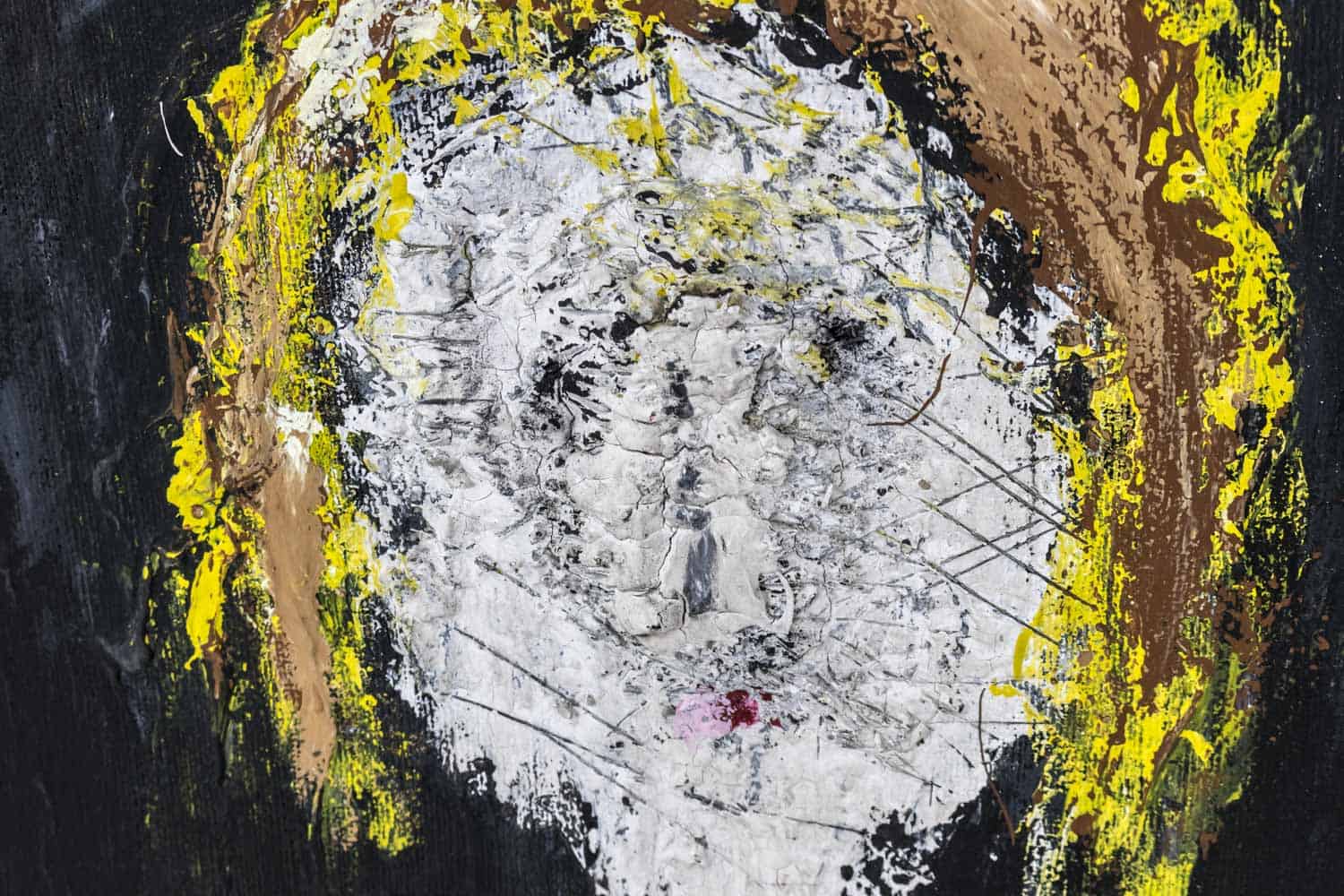 Marcel Mulot, Abstract Woman Portrait, Gouache on Canvas, 1988 - Image 3