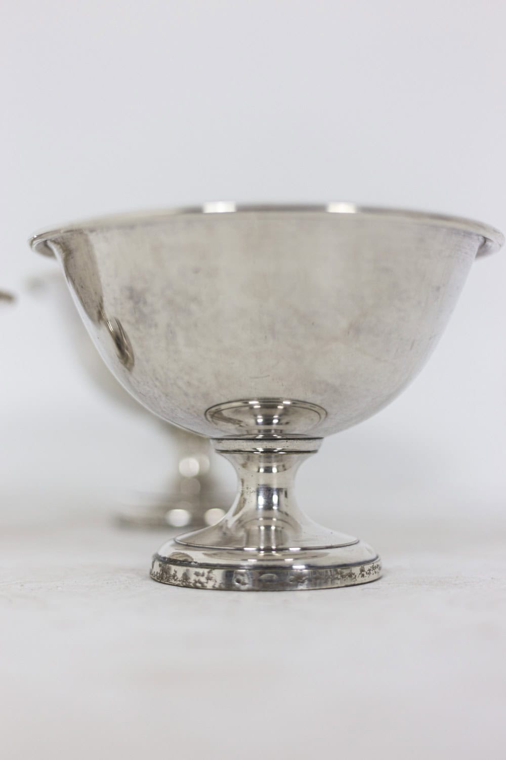 Vintage Silver-Plated Metal Cup - Side View - Styylish