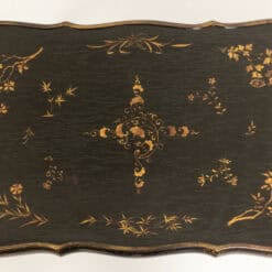 1950s English Chinoiserie Lacquer Coffee Table - Top Removed Detail - Styylish