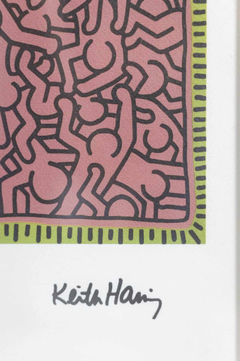 Signed Keith Haring Abstract Silkscreen Print - Detail Two - Styylish