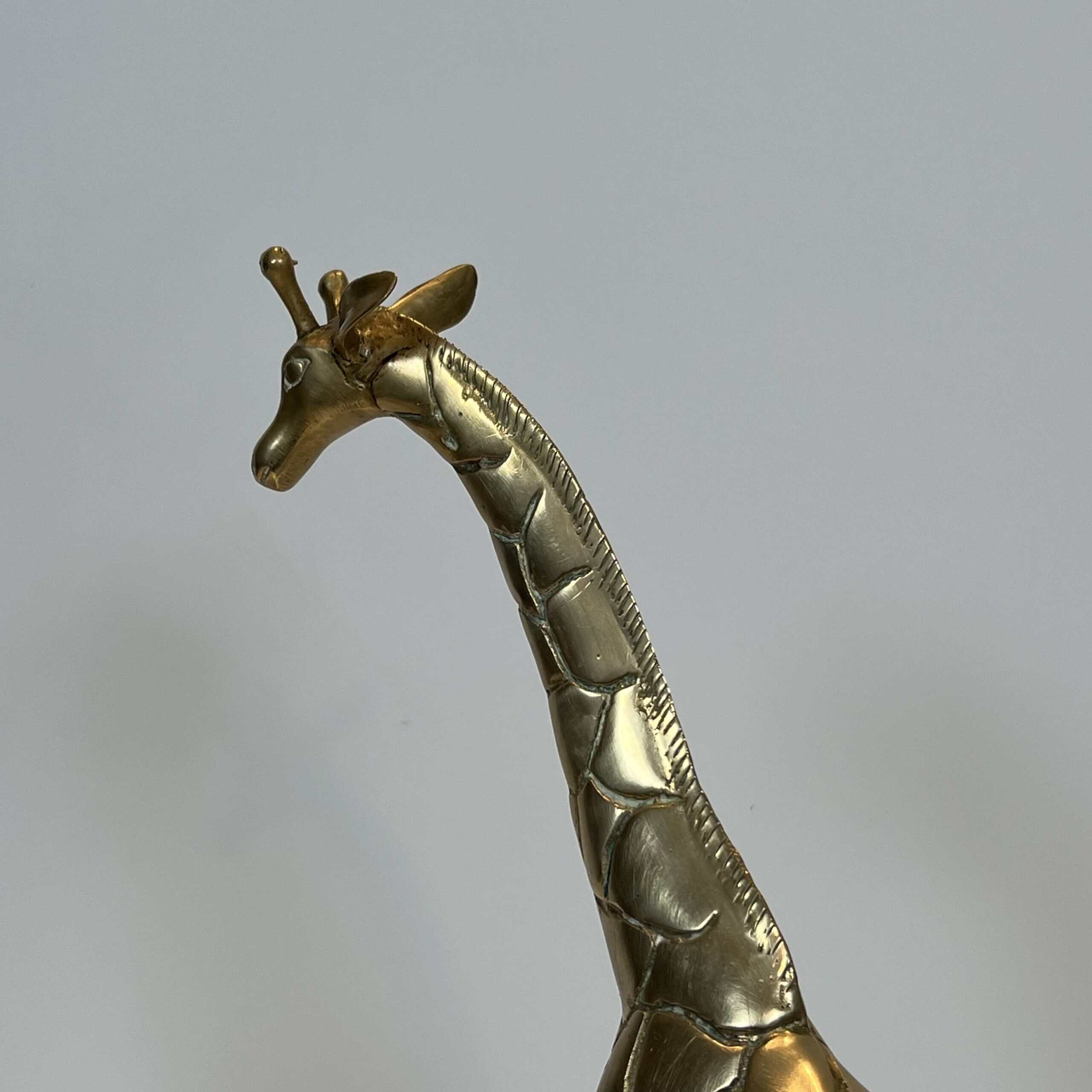 Brass "Giraffe" Animal Sculptures, Pair, 1970s. - Image 24