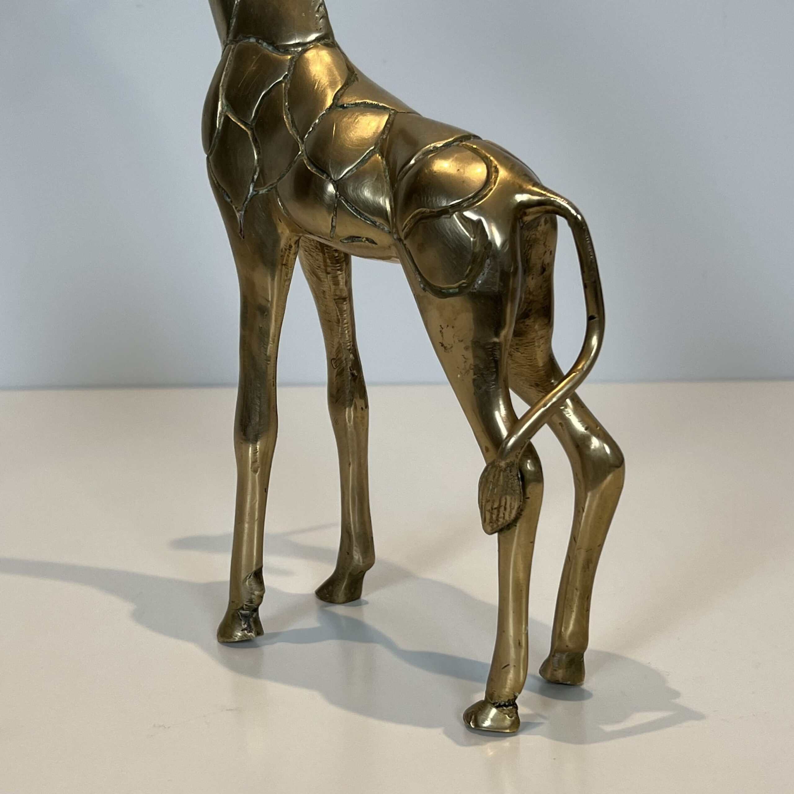 Brass "Giraffe" Animal Sculptures, Pair, 1970s. - Image 26