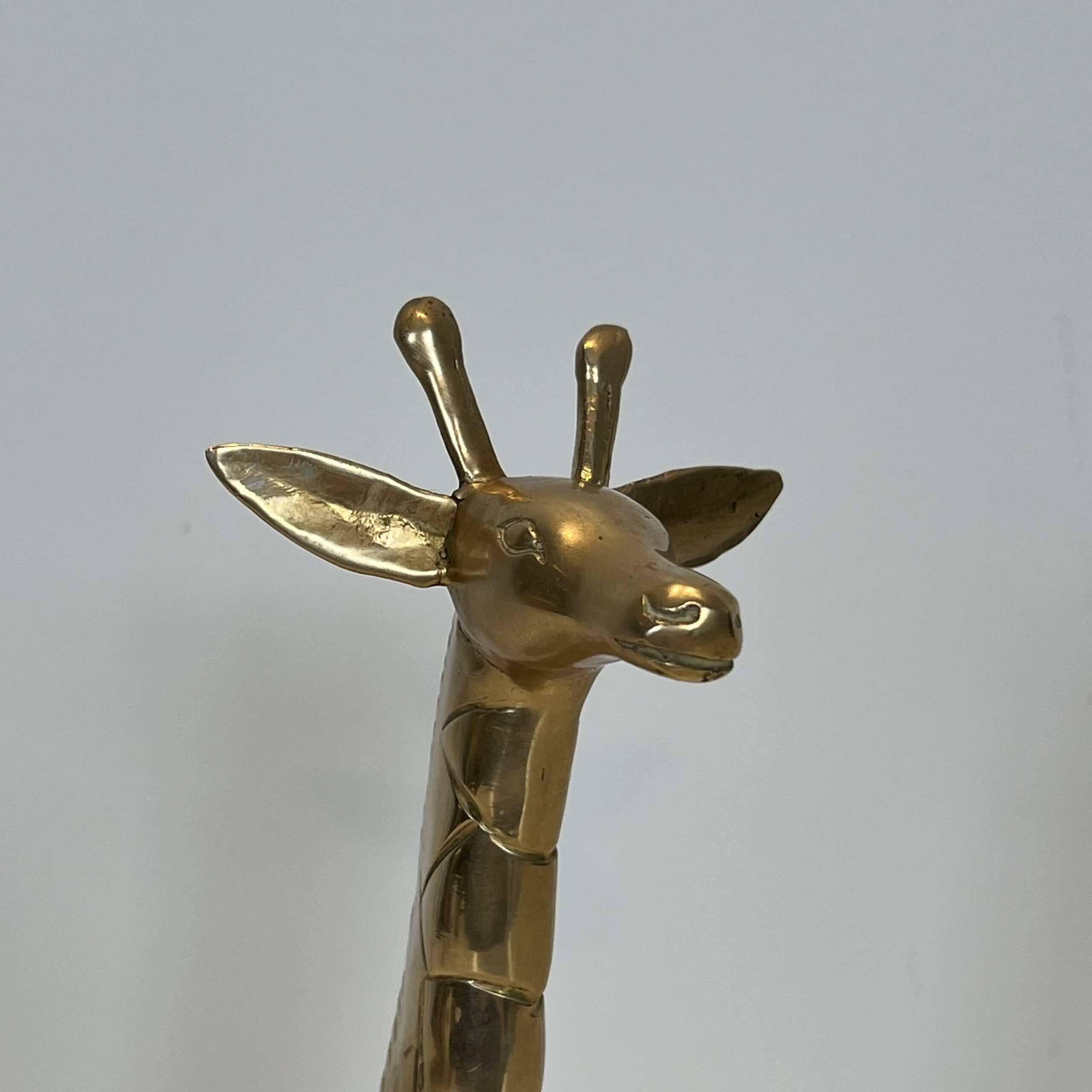 Brass "Giraffe" Animal Sculptures, Pair, 1970s. - Image 28