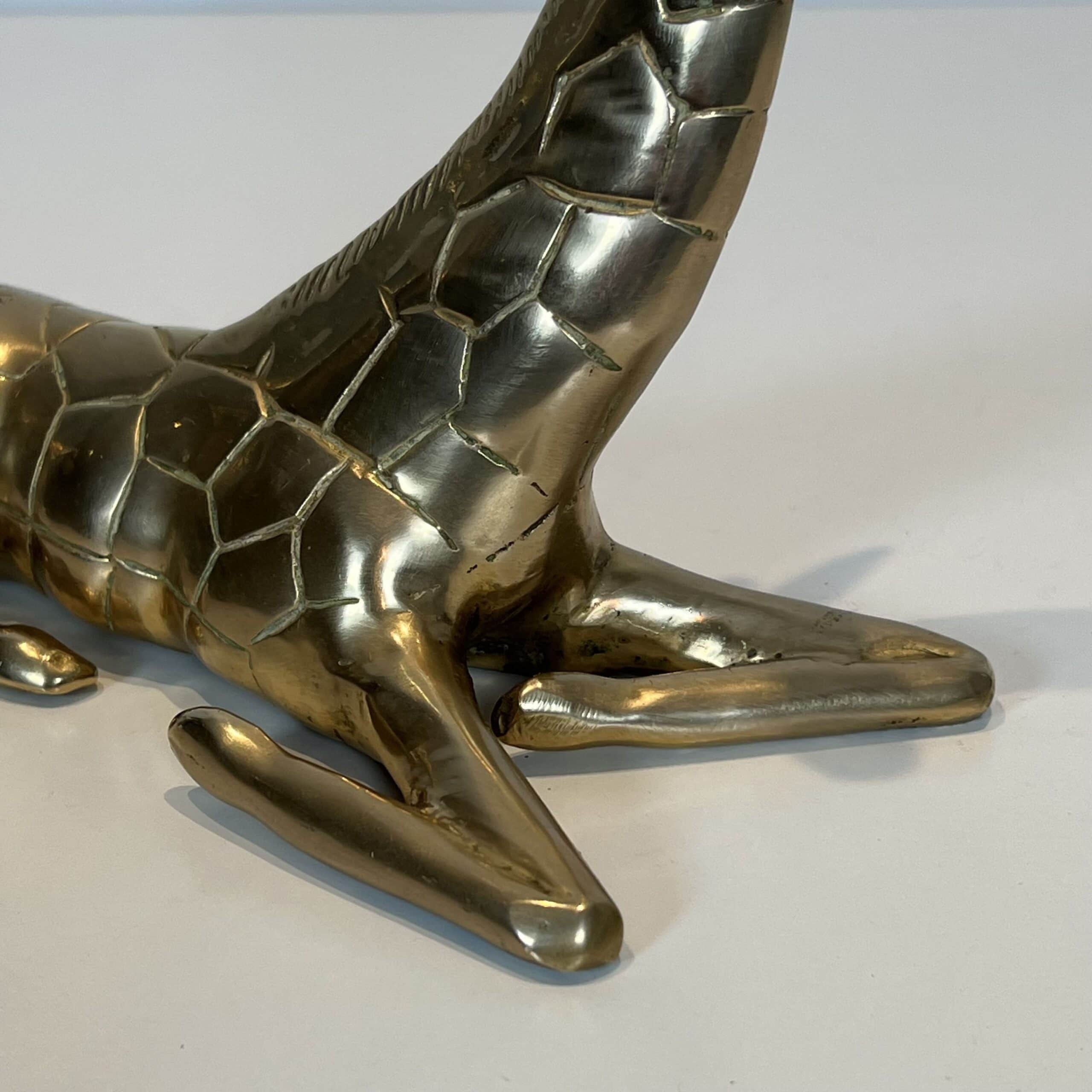 Brass "Giraffe" Animal Sculptures, Pair, 1970s. - Image 29