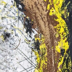 Marcel Mulot, Abstract Woman Portrait, Gouache on Canvas, 1988