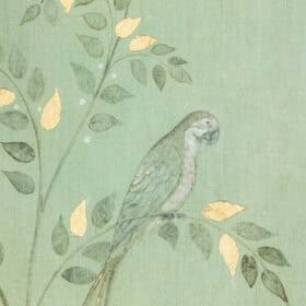 Contemporary French Hand-Painted Parrot Canvas